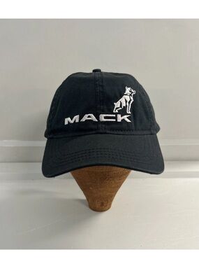 Mack Trucks Embroidered Black Hat Adjustable Classic Logo Bulldog OSFM Official